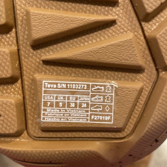 NWT Teva Hurricane Shearling Leather Sandals with Lamb Fur lining Size 7 - Picture 5 of 8